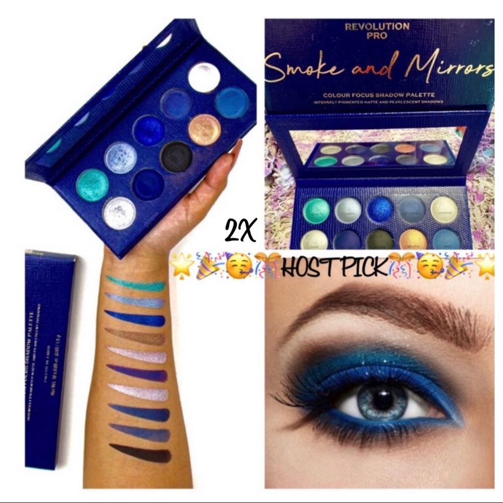 🎉2X HP🎊NIB REVOLUTION PRO “Smoke & Mirrors” 10Pc Intense Eyeshadow Kit - Picture 7 of 16